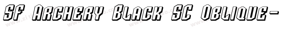 SF Archery Black SC Oblique字体转换